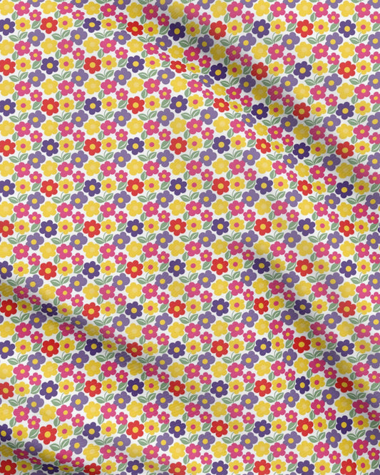 60s Floral Print Pattern Fabric Printing
