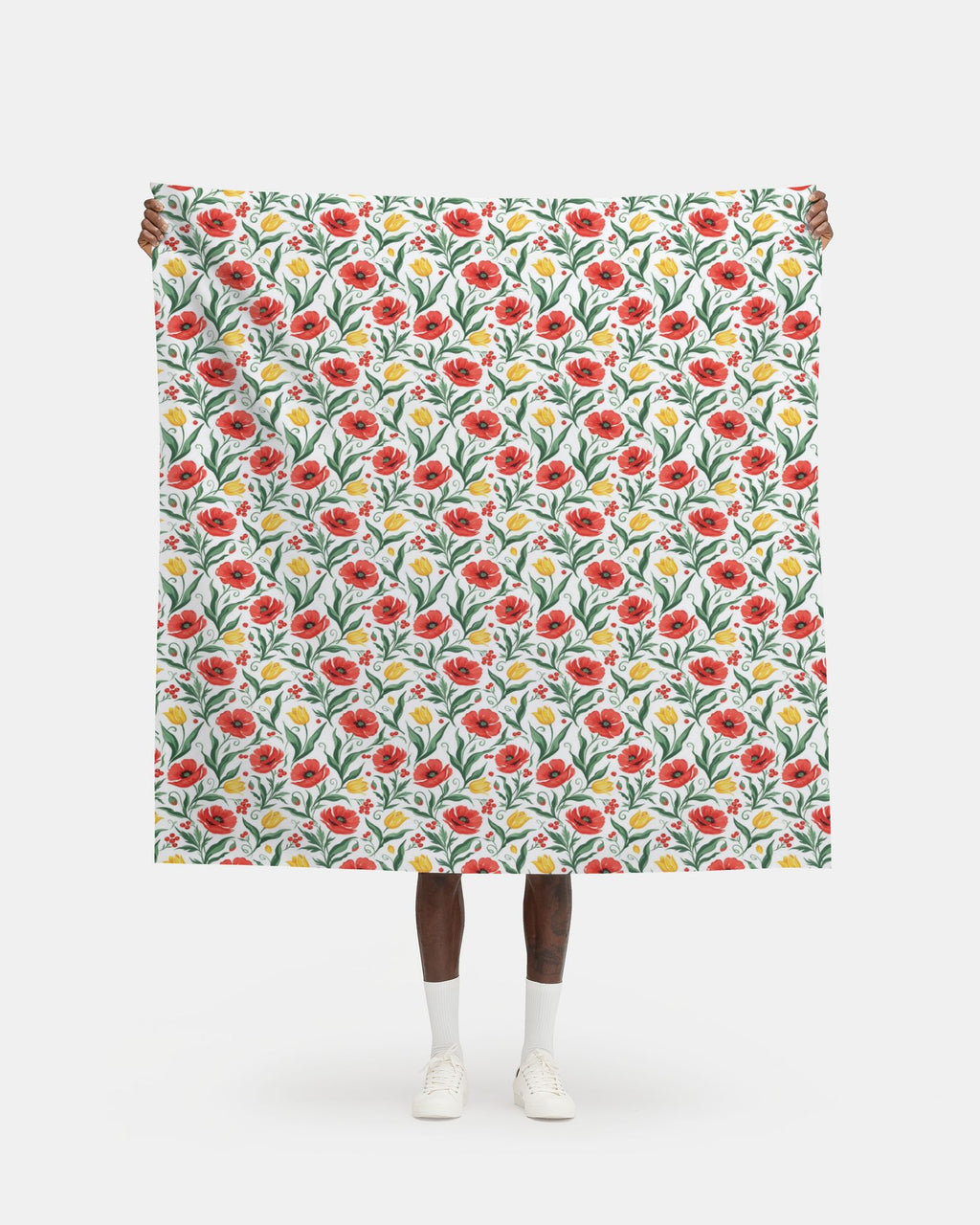 Poppy and Tulip Floral Fabric