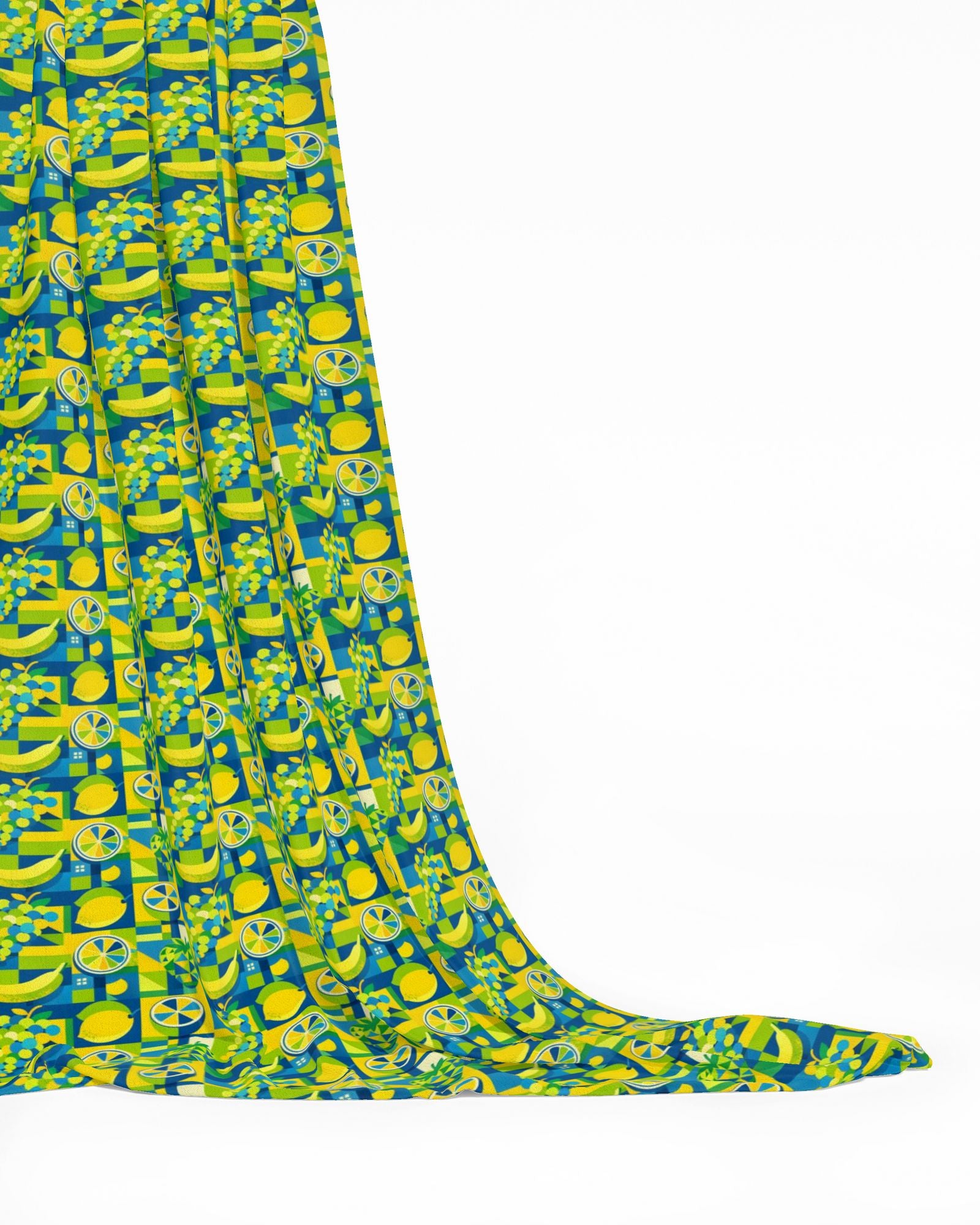 Cubist Fruit Salad Geometric Fabric