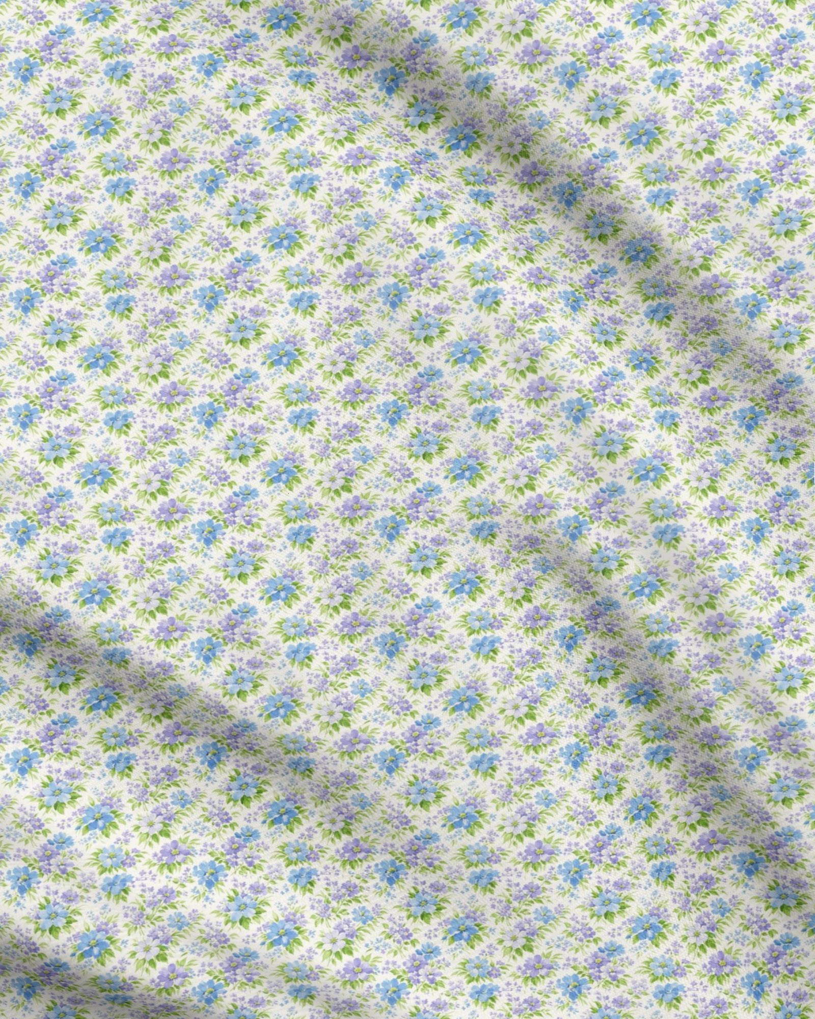 Provence Meadow Watercolor Floral Fabric