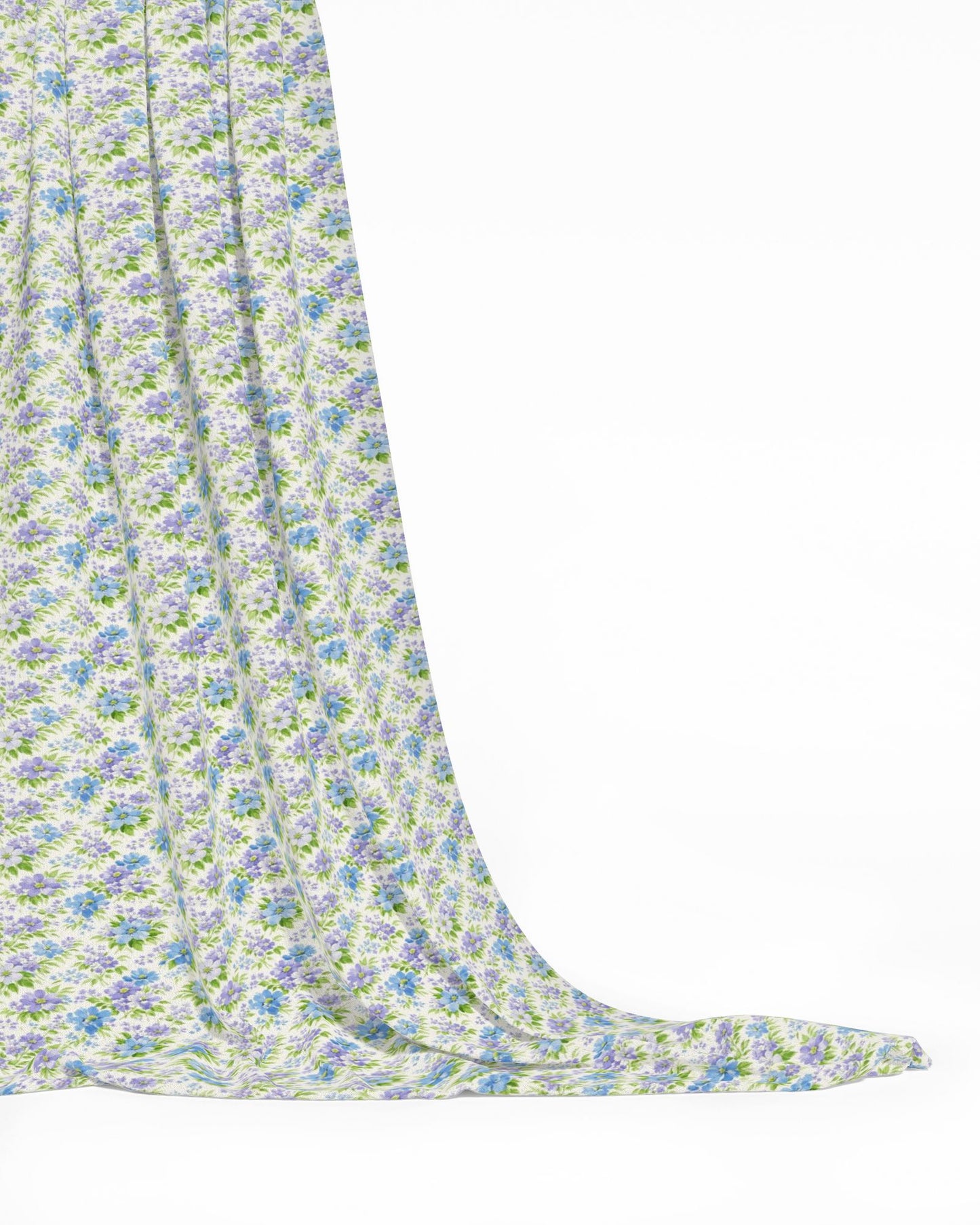 Vintage Shabby Chic Blue Floral Inspired Fabric Printing