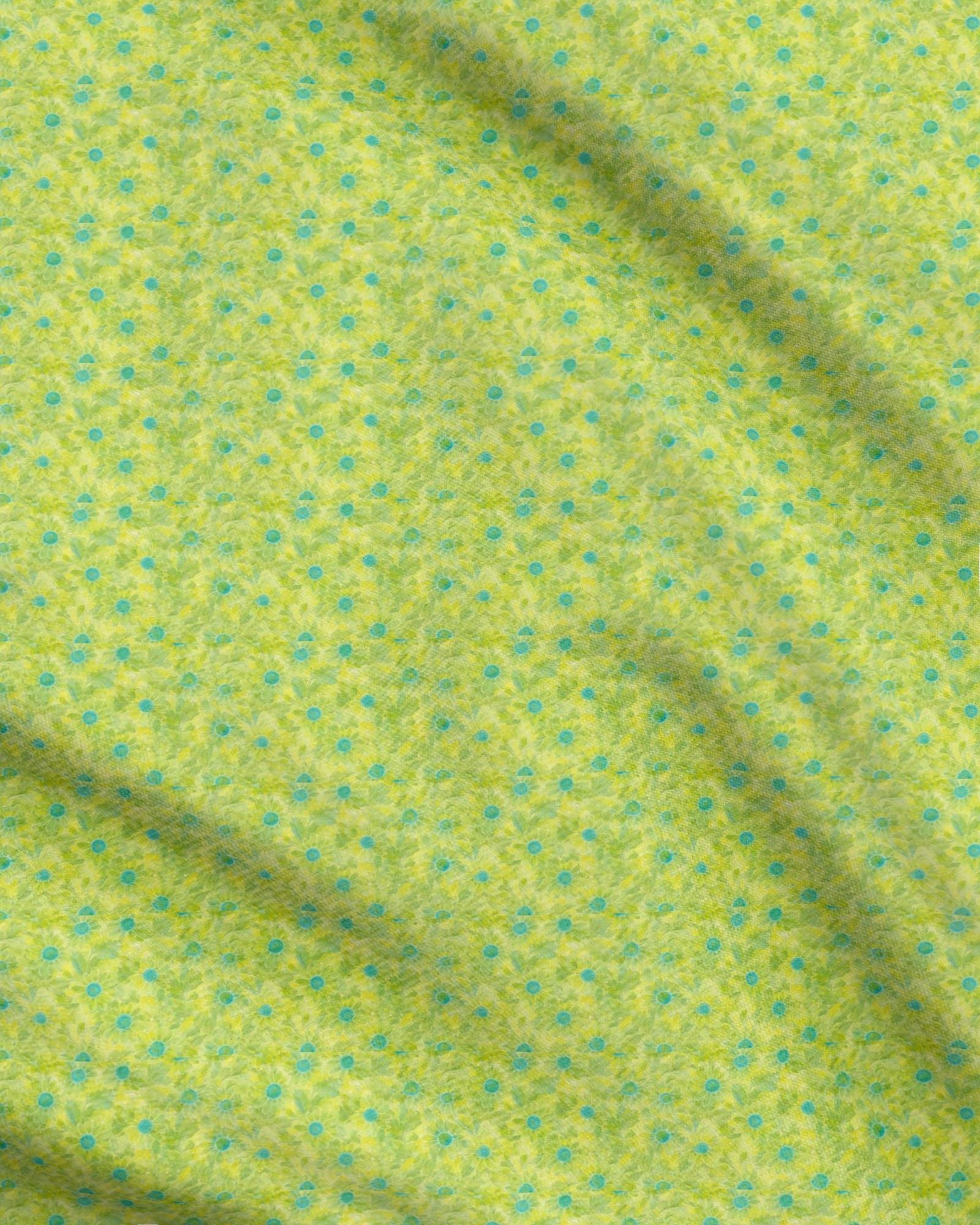 Citrus Daisy Watercolor Floral Fabric