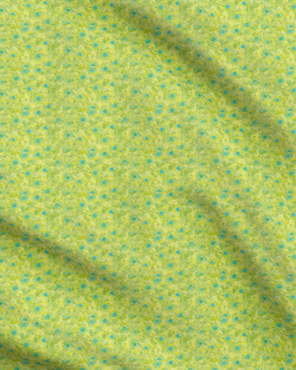 Watercolor Lime Green Daisy Fabric Printing
