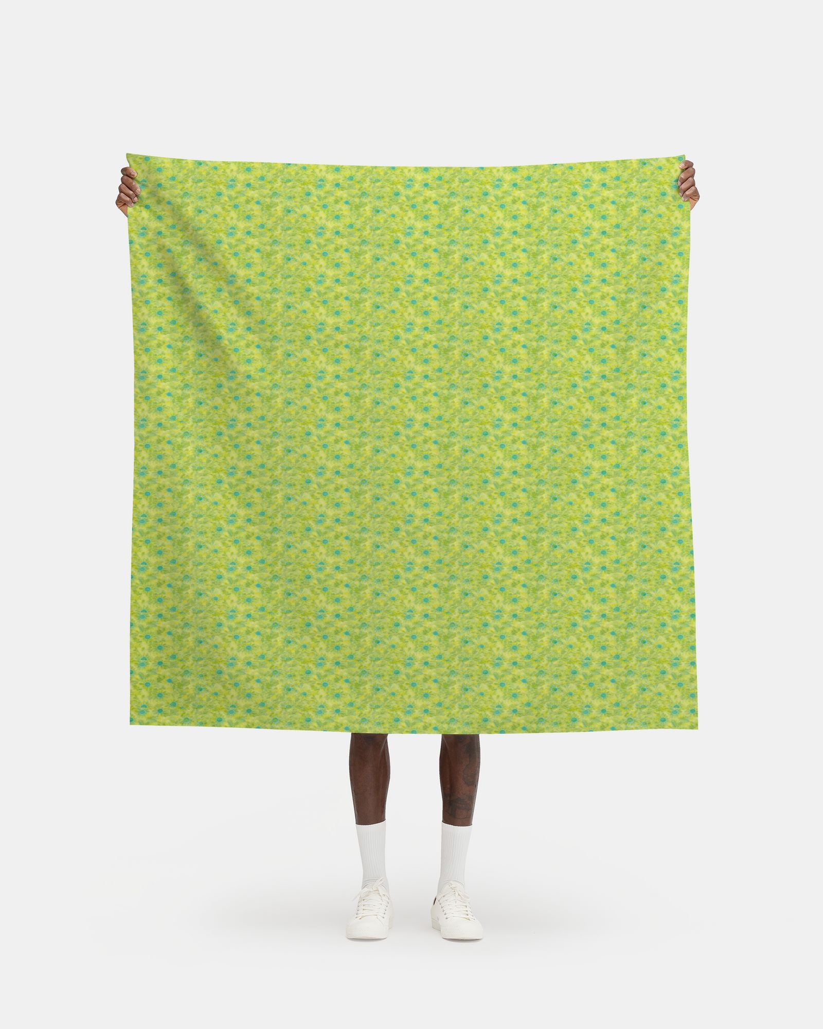 Citrus Daisy Watercolor Floral Fabric