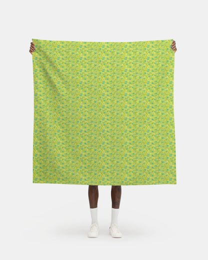 Watercolor Lime Green Daisy Fabric Printing