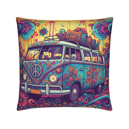 Psychedelic Woodstock Hippie Van Cushions