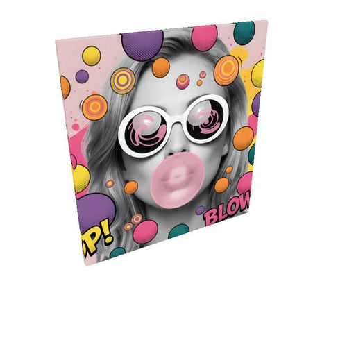 Bubble Pop Girl Canvas