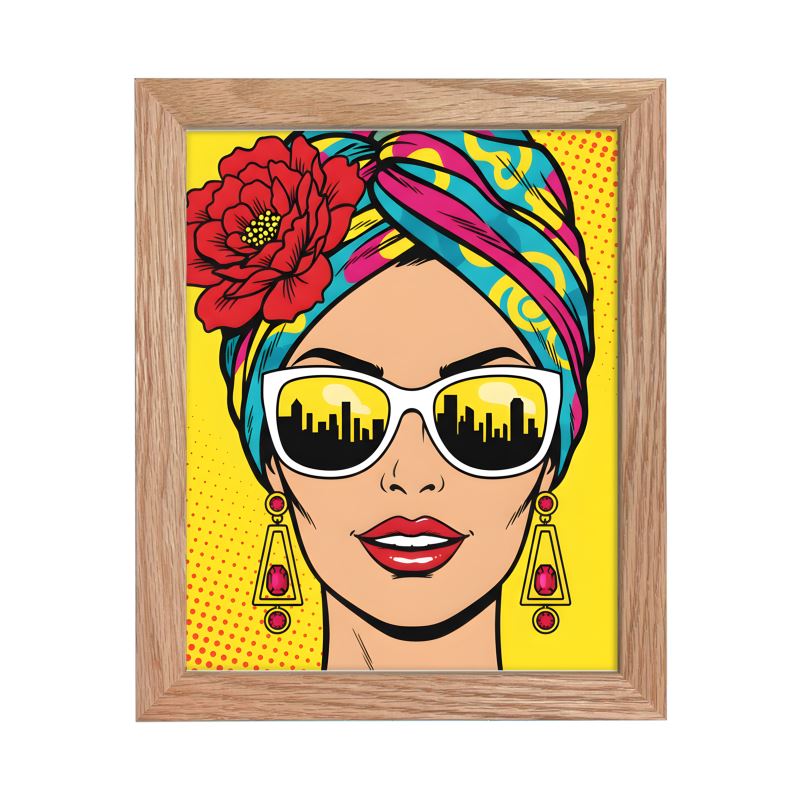 Comic Book Pop Art City Sunglasses Inspired Premium Framed Art Prints