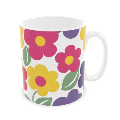 Retro 70s Floral Seamless Pattern – Vibrant Ditsy Flower Builders Mugs