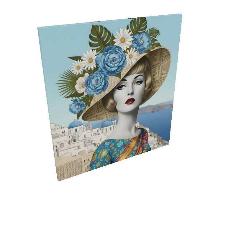 Santorini Newspaper Lady