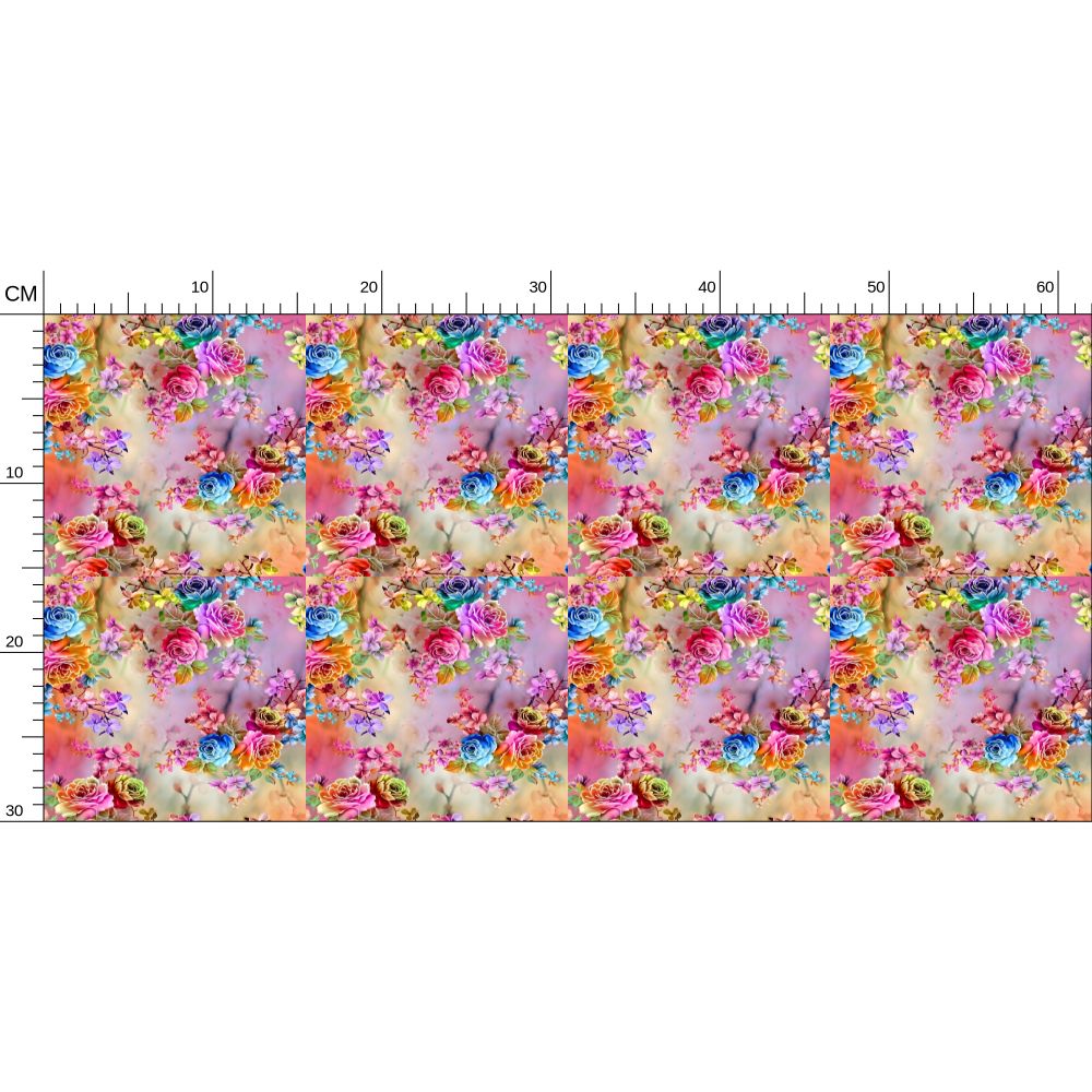 Watercolor Floral Roses Seamless   Repeat Pattern Wallpaper