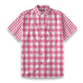 Pink Gingham Check Hawaiian Shirt