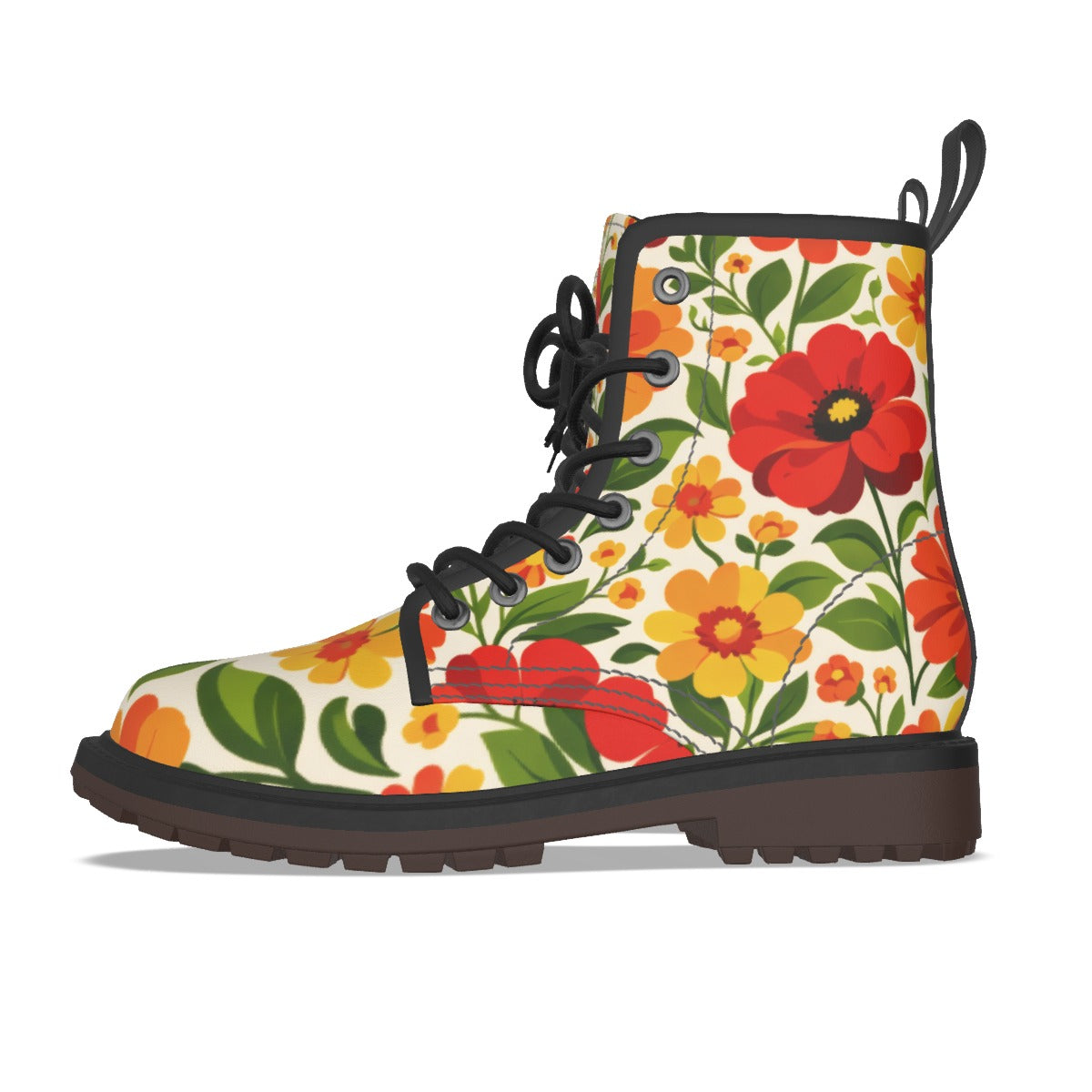 Poppy Garden Combat Boots