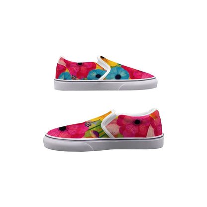 Boho Floral Garden Men's Slip On Sneakers | All-Over Print
