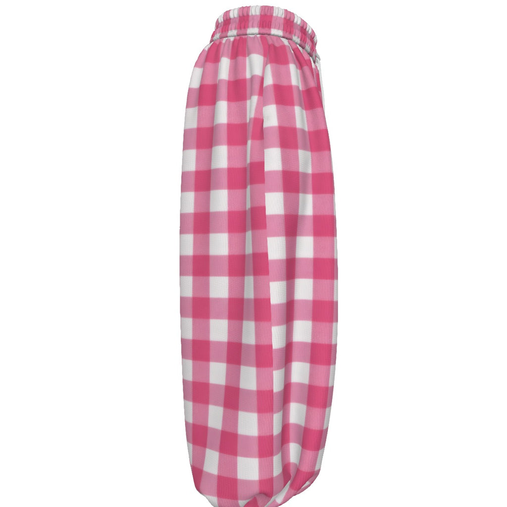 Pink Gingham Lantern Pants