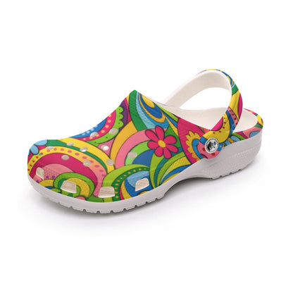 70s Psychedelic Paisley Men's Classic Clogs | All-Over Print