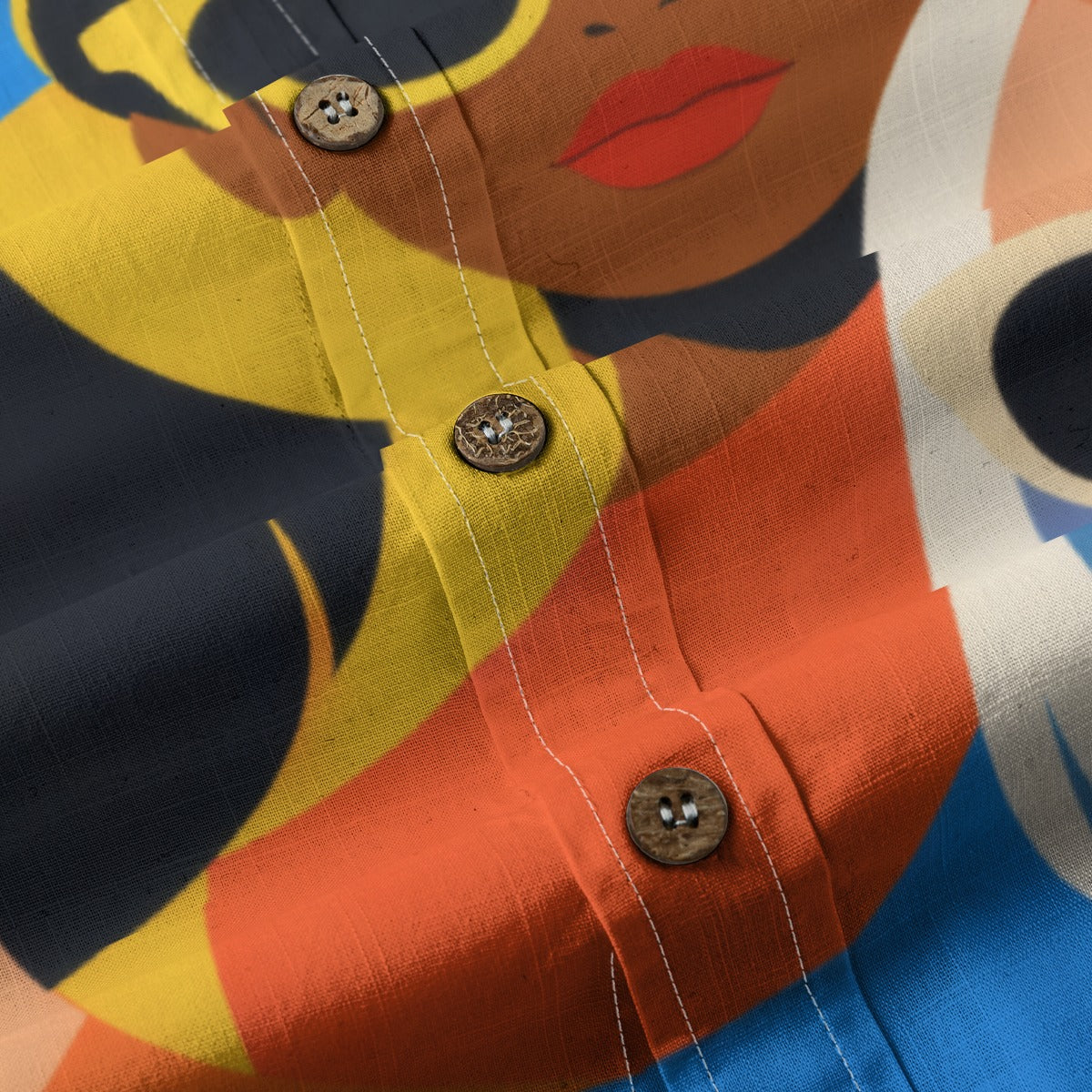 Pop Art Women Sunglasses Men's Cotton Shirt | All-Over Print Beach Shirt