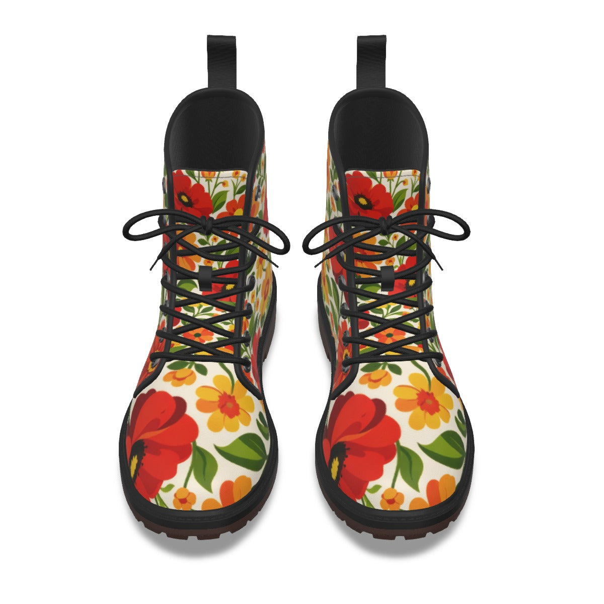 Poppy Garden Combat Boots