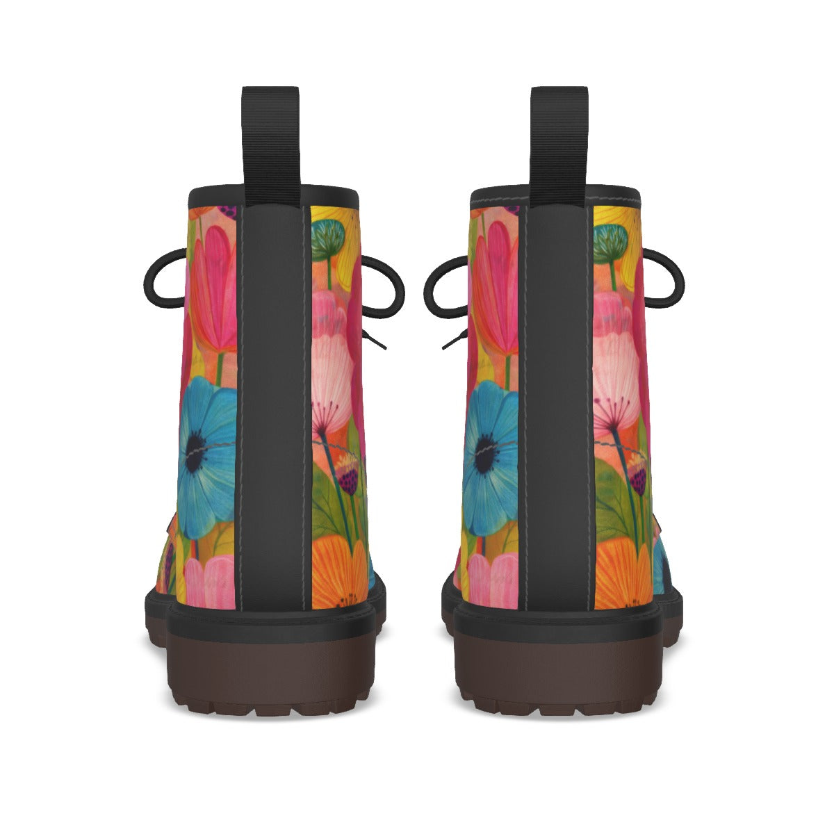 Bold Poppy Combat Boots