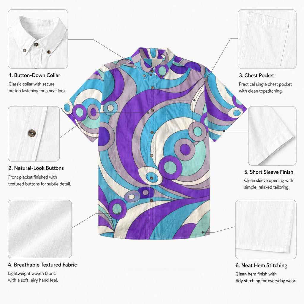 Op Art Circles Hawaiian Shirt
