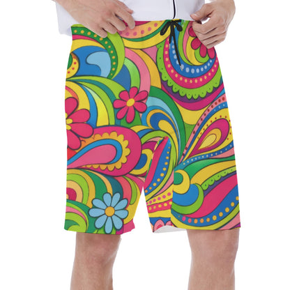All-Over Print Men‘s Beach Shorts With Lining