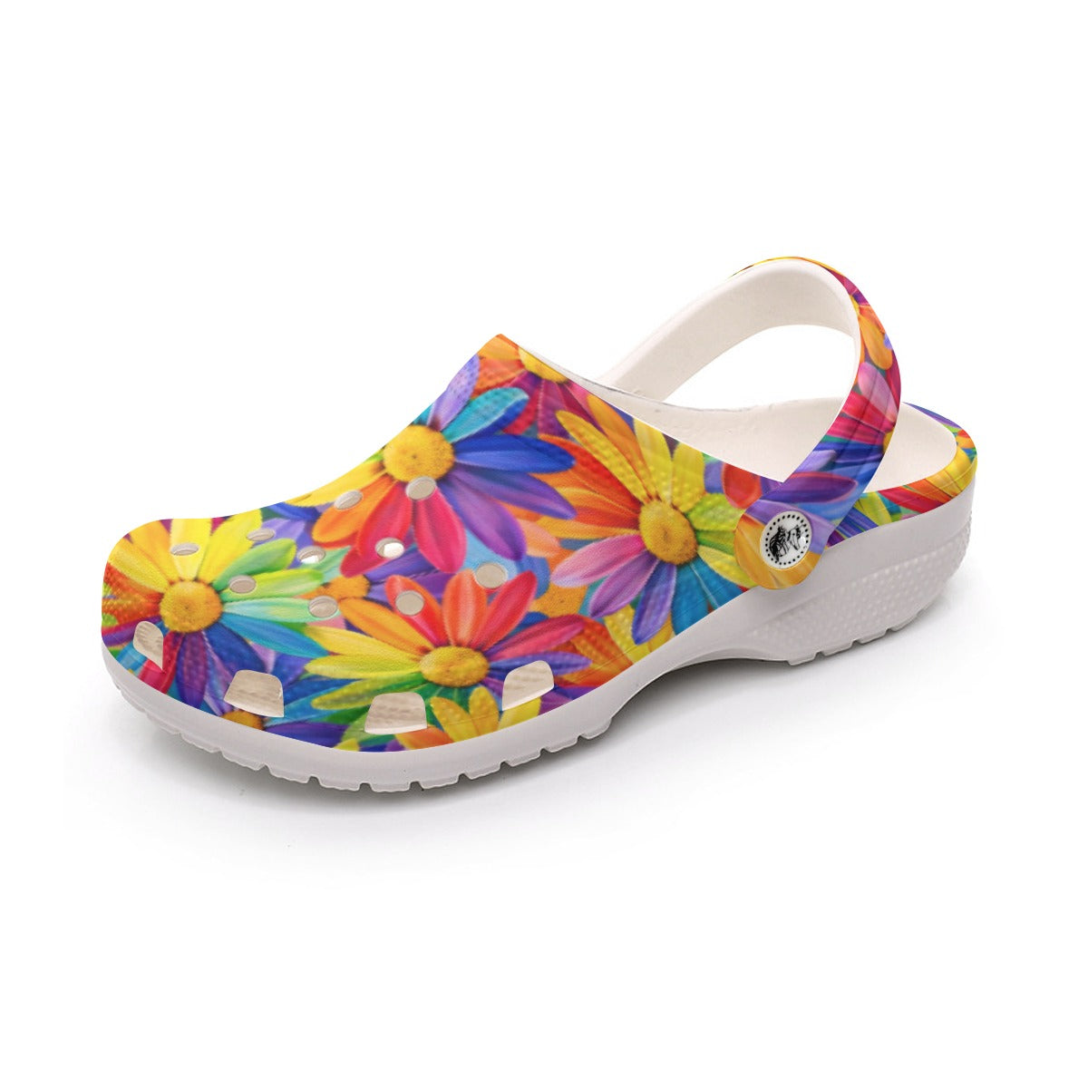 Rainbow Daisy Clogs
