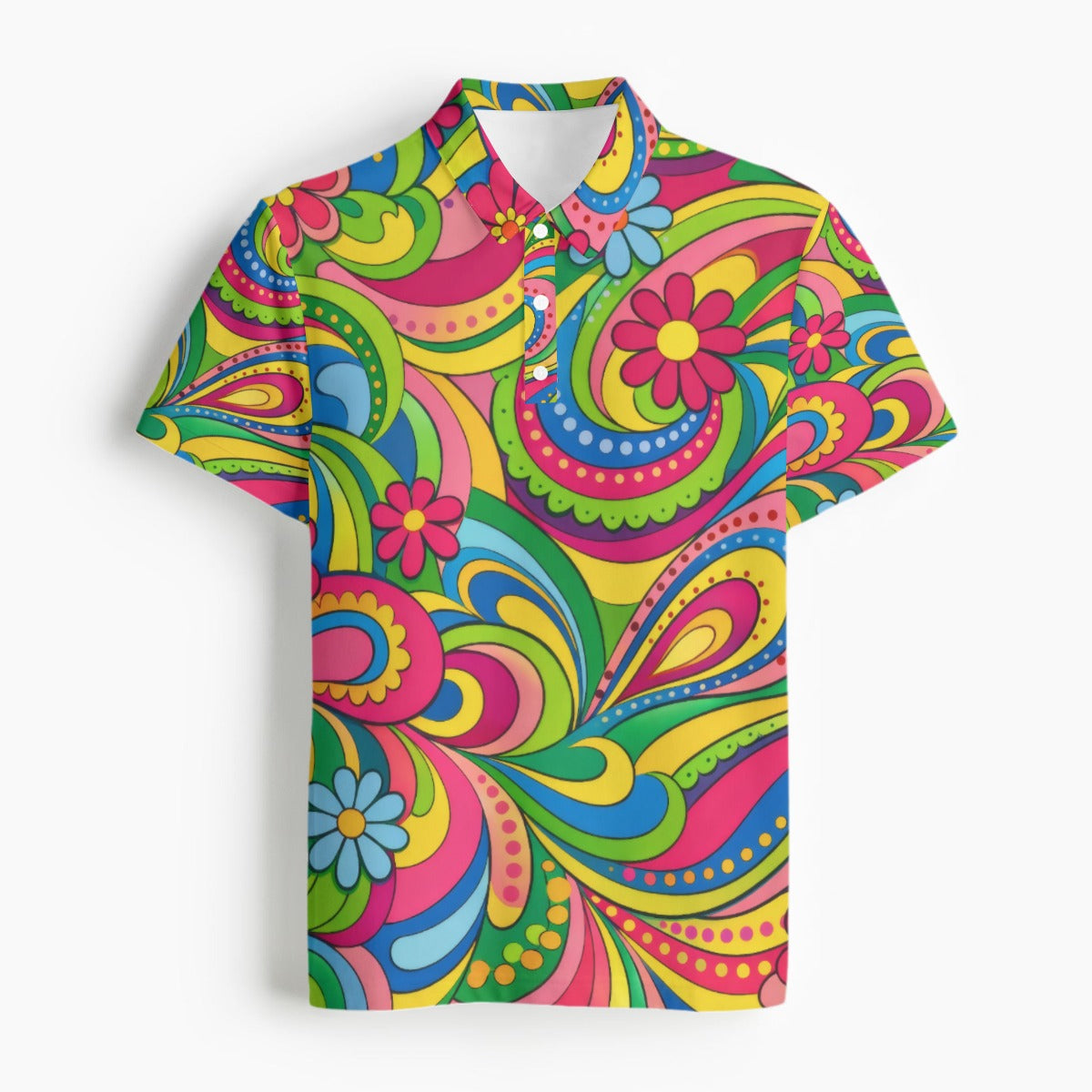 Psychedelic Swirl Polo Shirt