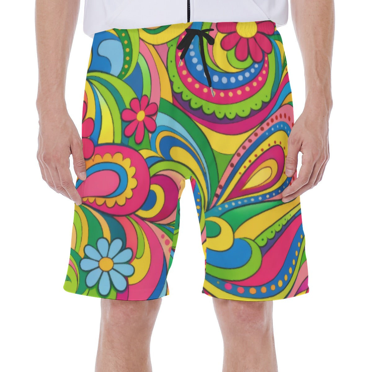 All-Over Print Men‘s Beach Shorts With Lining