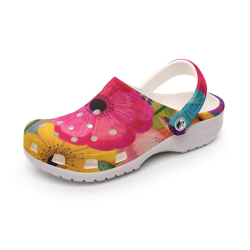 Bold Poppy Clogs