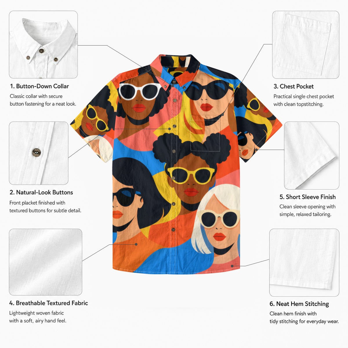 Pop Art Sunglasses Men's Shirt