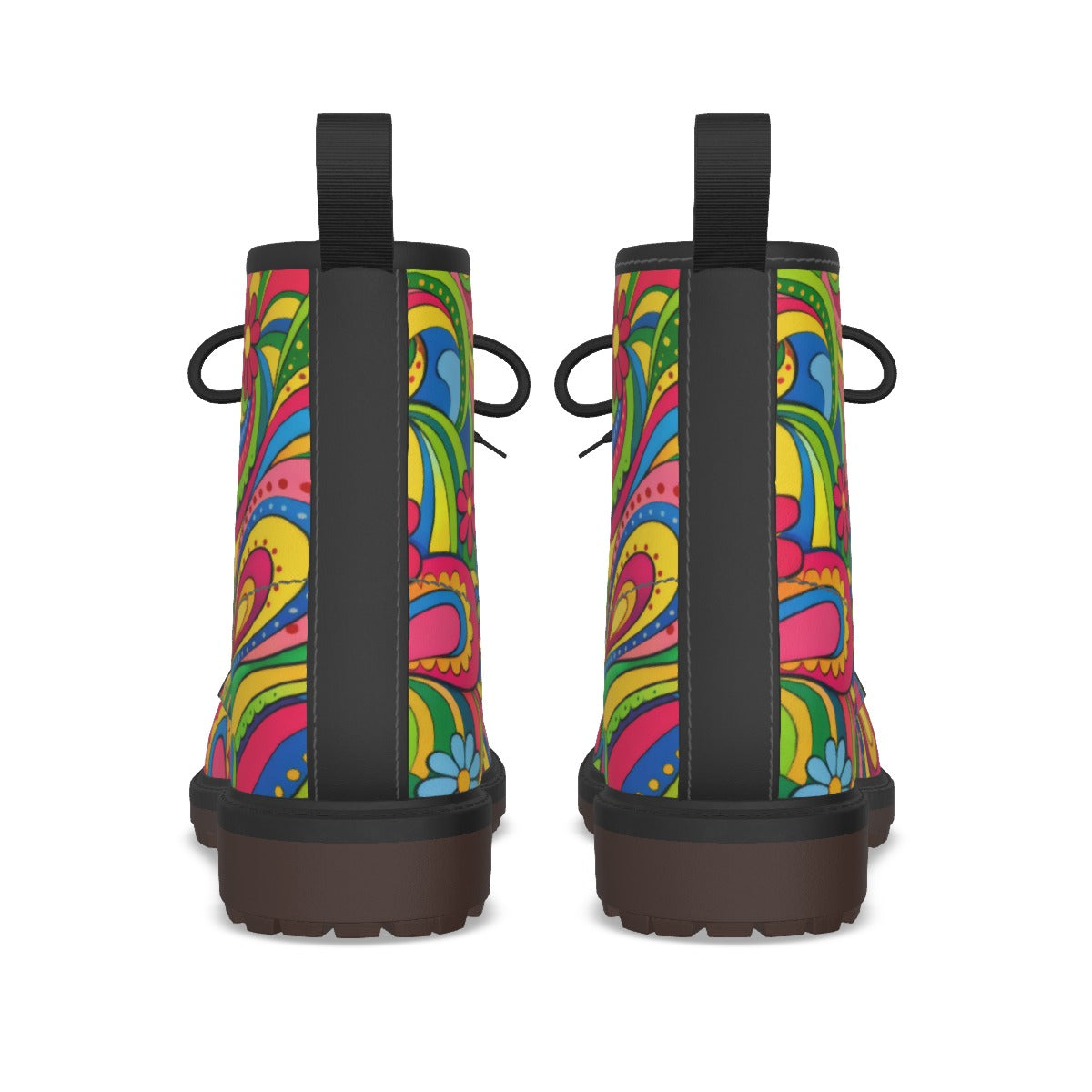 Psychedelic Paisley Combat Boots