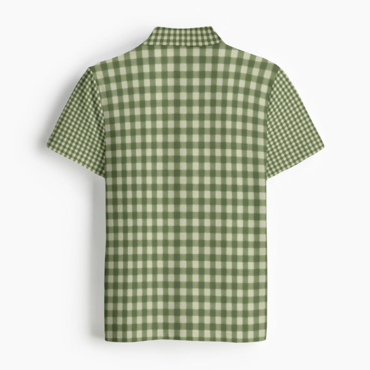Green Gingham Polo Shirt