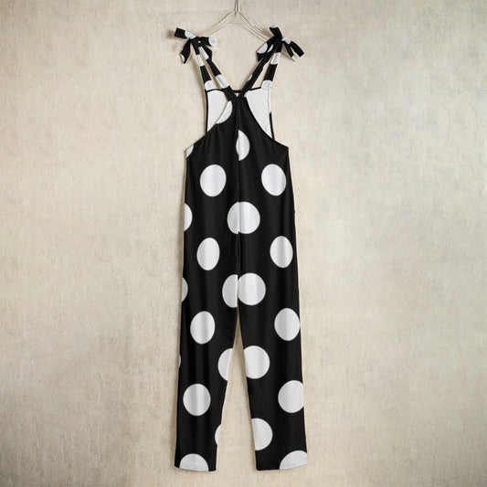 Groovy 60s Retro Hippie Polka Dot Jumpsuit All-Over Print Women's Jumpsuit