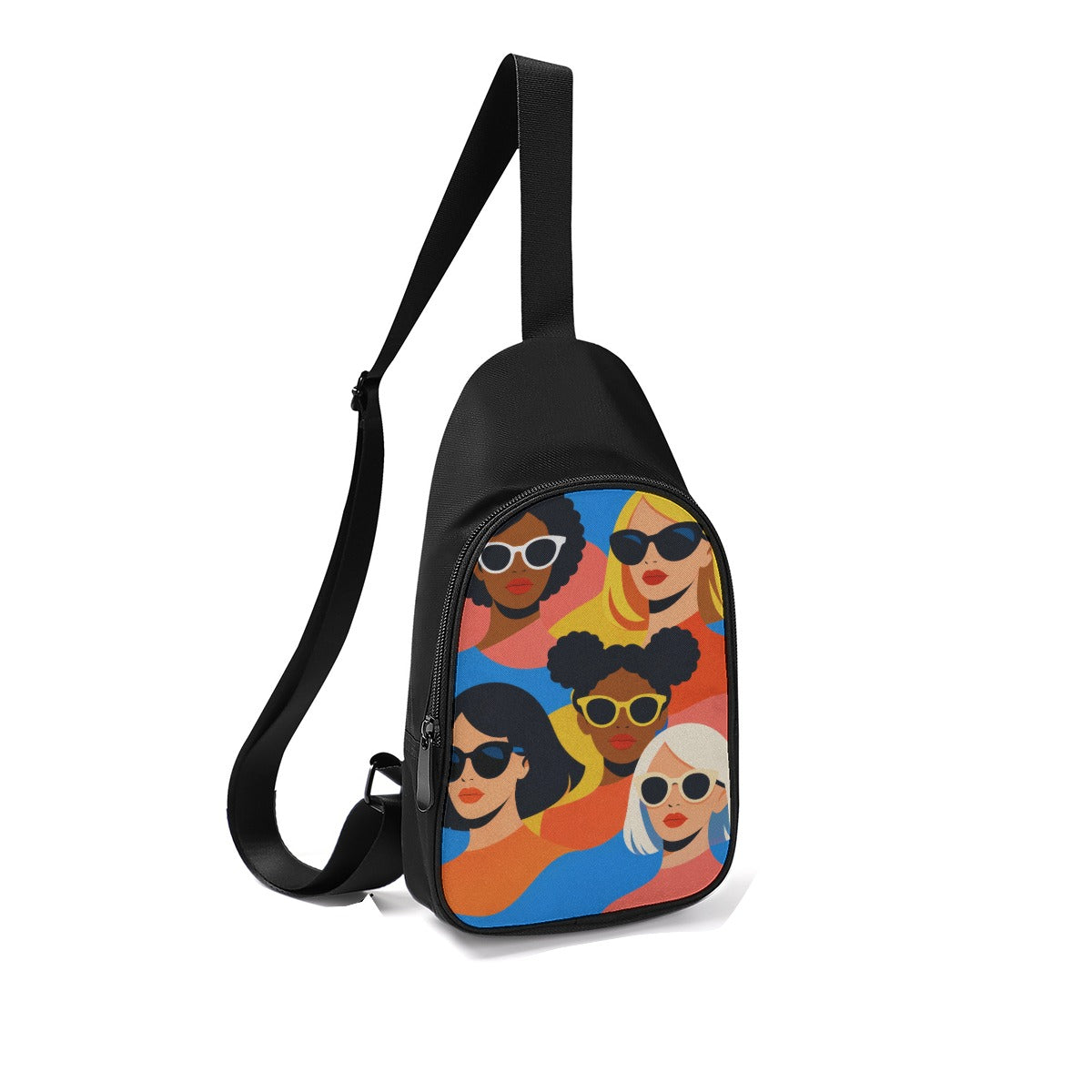 60s Pop Art Women in Sunglasses Crossbody Chest Bag Chest Bags