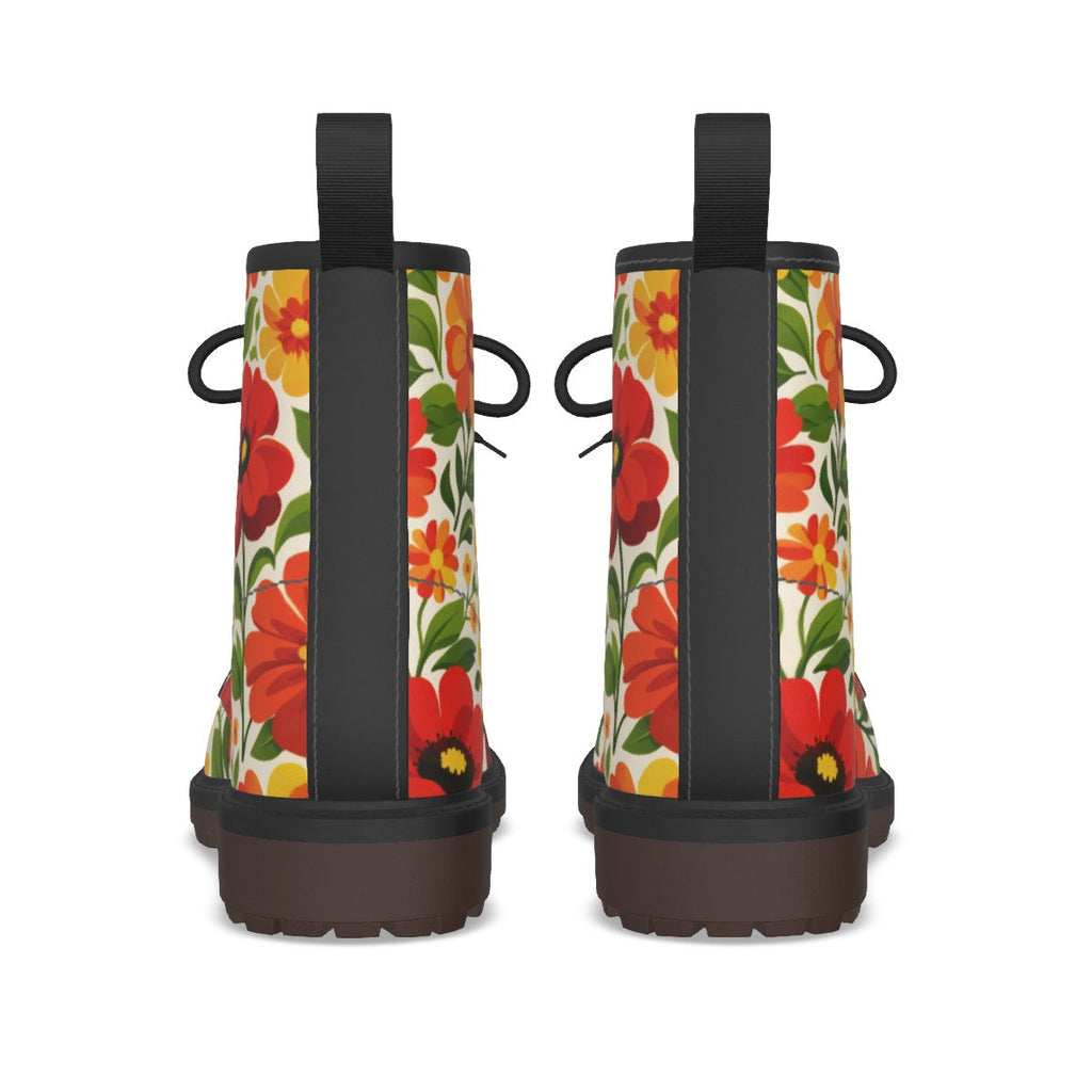 Poppy Garden Combat Boots