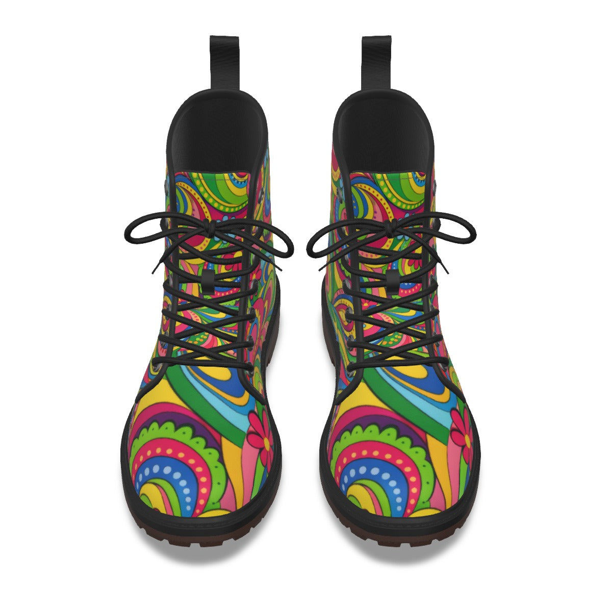 Psychedelic Paisley Combat Boots