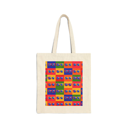 Retro Sunglasses Pattern Tote Bag – Colorful Pop Art Canvas Shopper