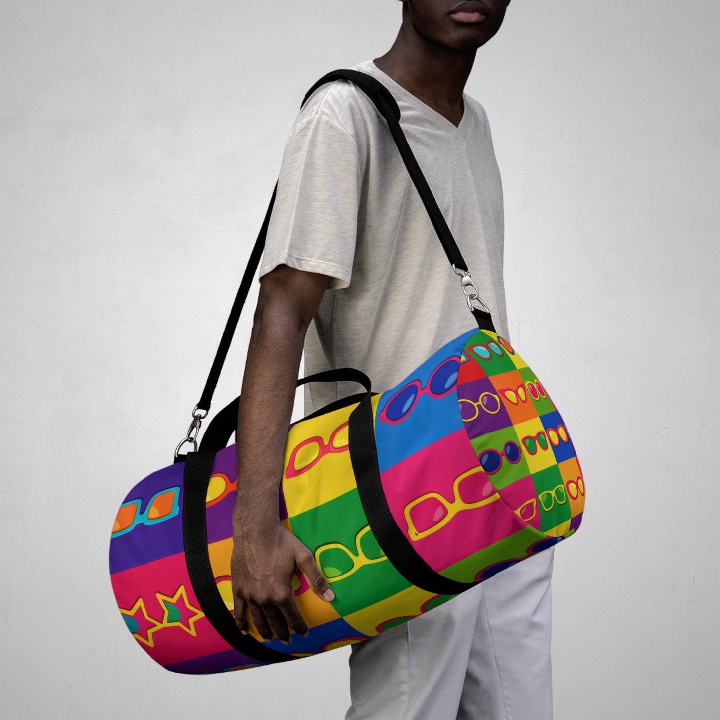 Colorful Retro Sunglasses Duffel Bag – Pop Art Travel Tote