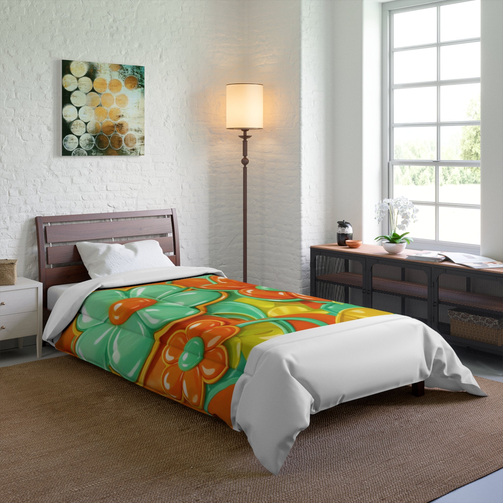 Jelly Bloom - 60s Glossy Floral Comforter