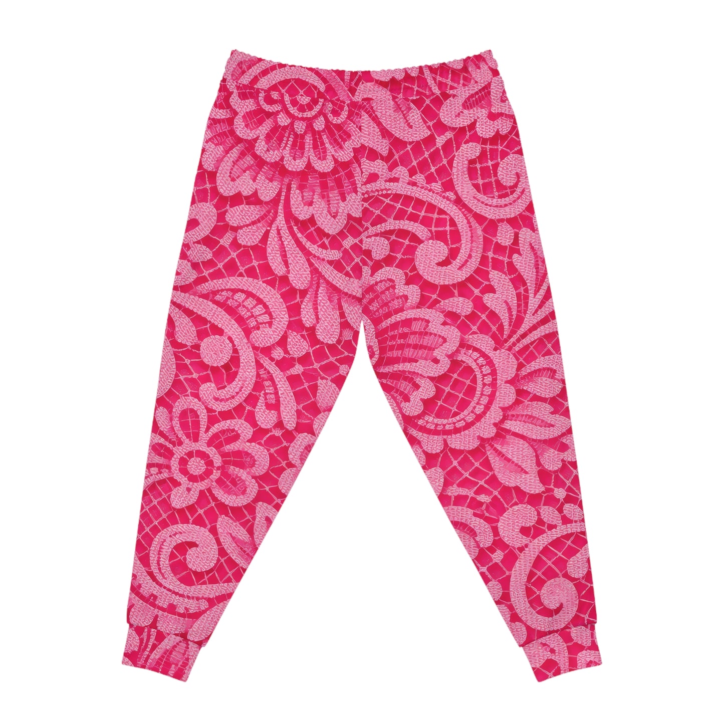Pink Floral All-Over Print Joggers — Women's Patterned Athletic Sweatpants