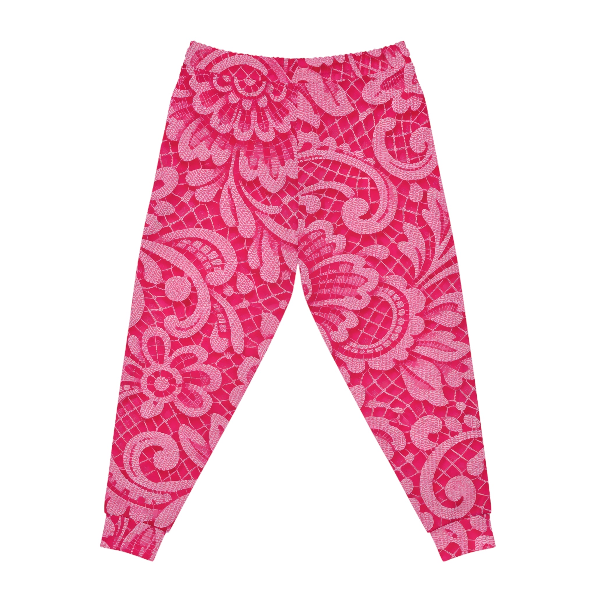 Pink Floral All-Over Print Joggers — Women's Patterned Athletic Sweatpants