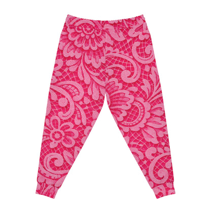 Pink Floral All-Over Print Joggers — Women's Patterned Athletic Sweatpants