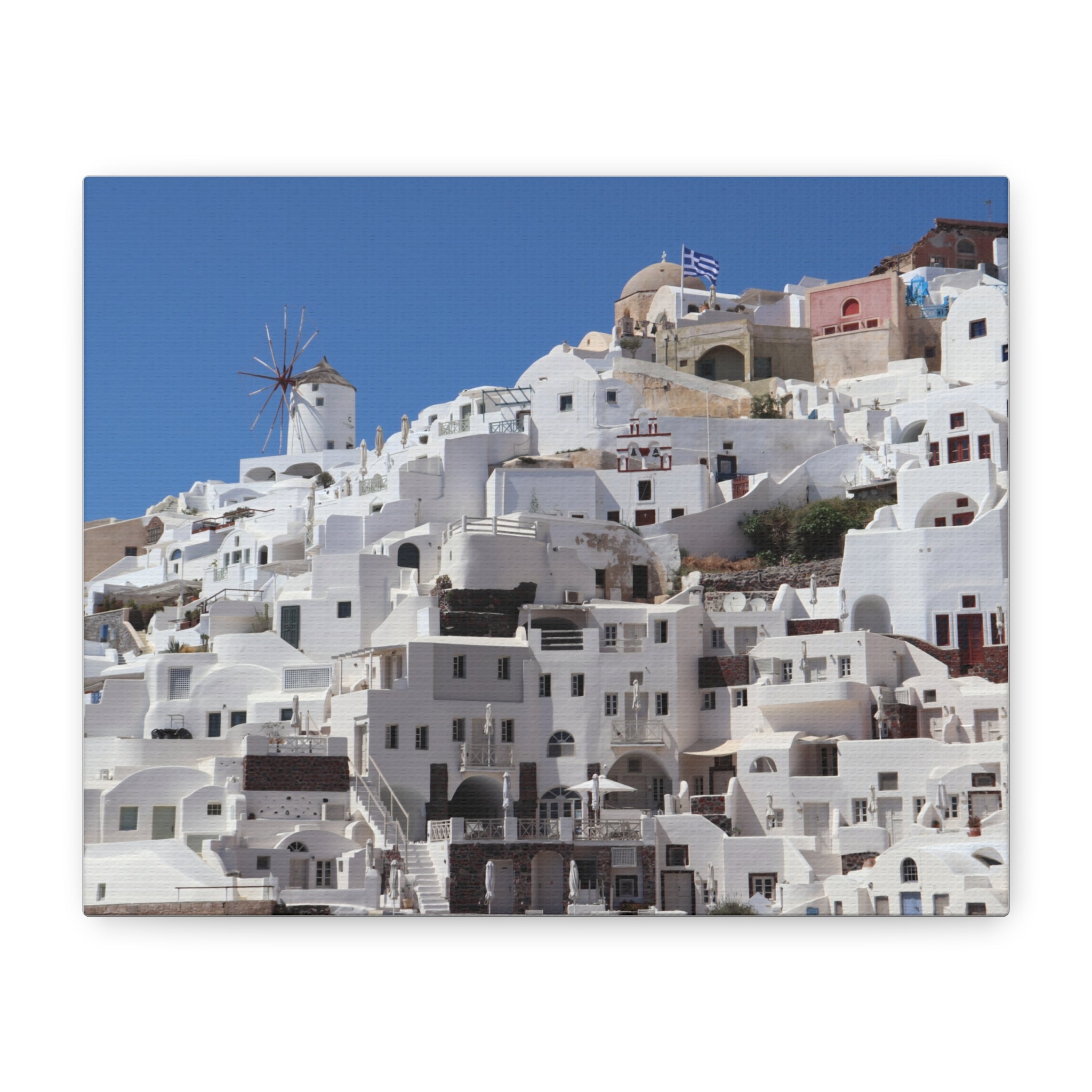 Santorini Midday White Canvas