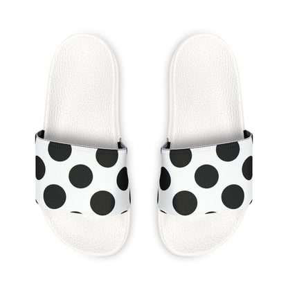 Polka Dot Slide Sandals — Women's Removable-Strap Summer Slides