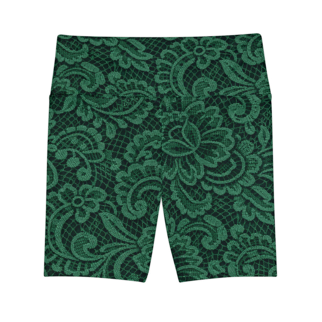 Emerald Lace Biker Shorts