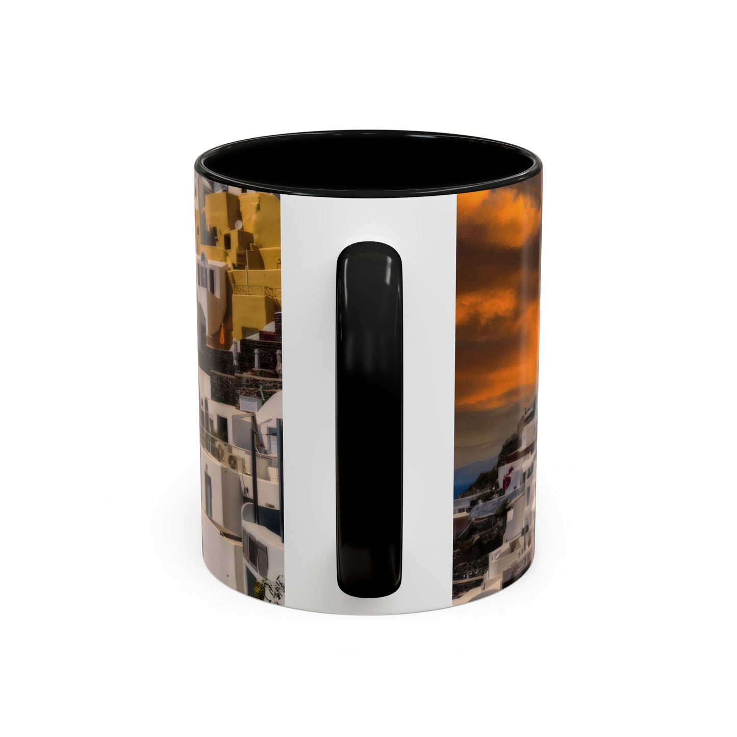 Santorini Sunset Mug, Oia Greece Coffee Cup, Mediterranean Architecture Travel Gift, Greek Island Home Decor, Aesthetic Santorini Souvenir