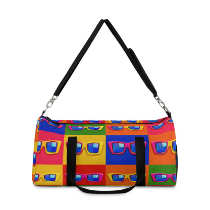Retro Sunglasses Pattern Duffel Bag — Colorful Travel & Gym Bag