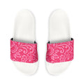 Pink Lace Damask Slide Sandals