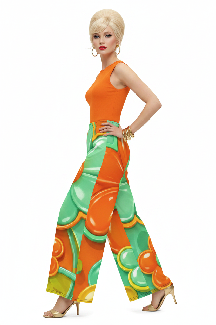 3D Flower Palazzo Pants — Side