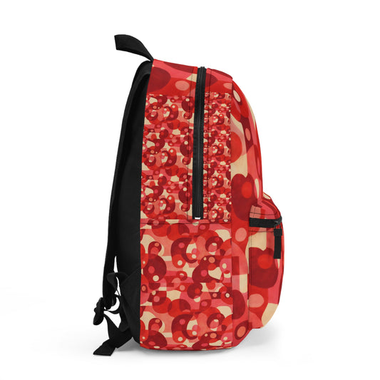 Red Retro Bubble Pattern Backpack
